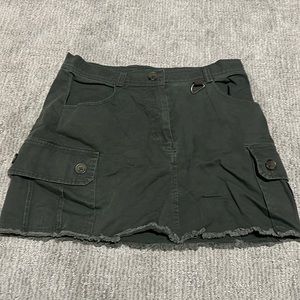 Beautiful army green skirt!